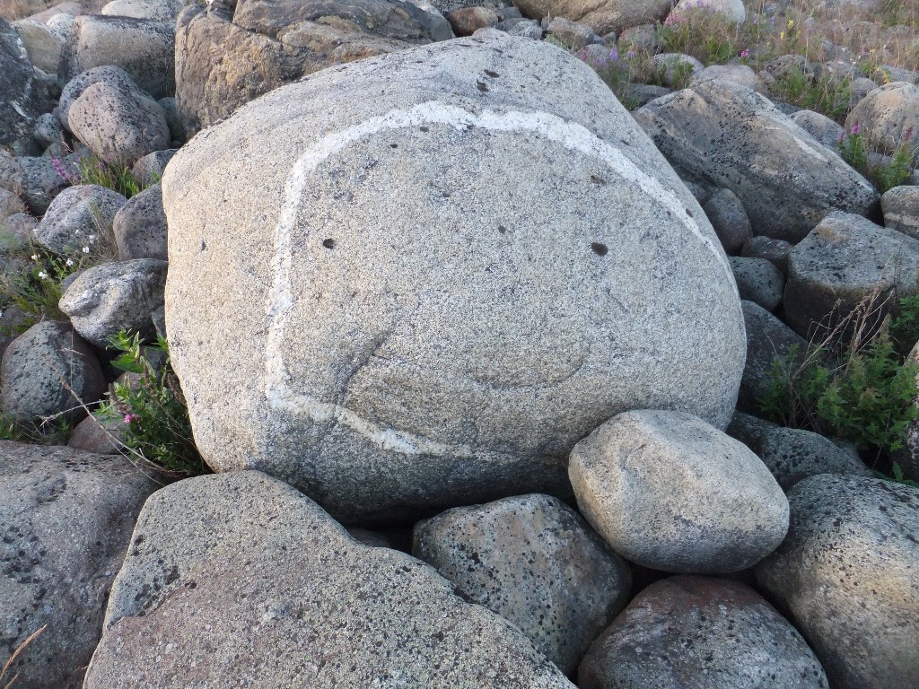Glad sten på Laxskärsudden Järnäsklubb