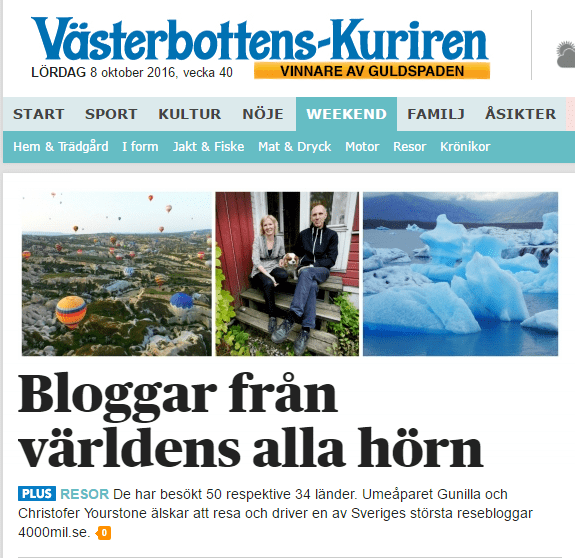 4000mil i Västerbottens-Kuriren