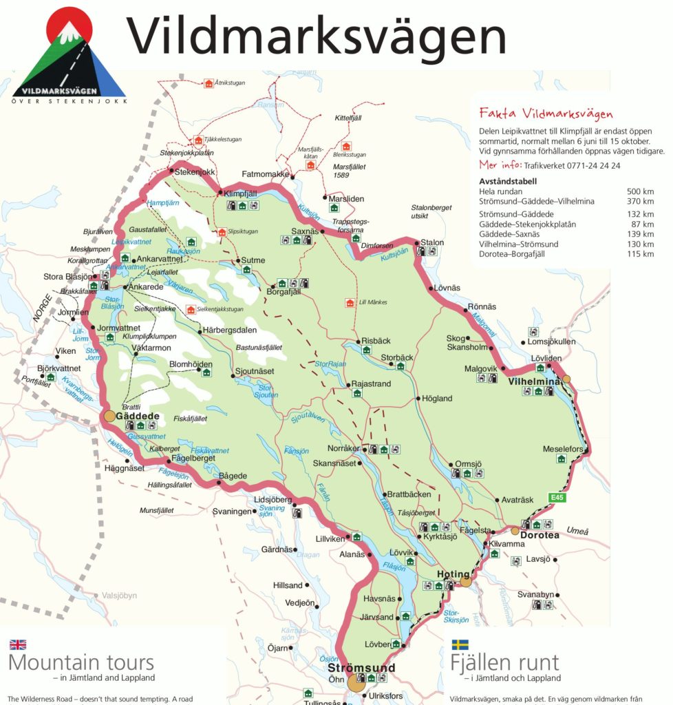 Att se och göra längs Vildmarksvägen - Sveriges häftigaste väg