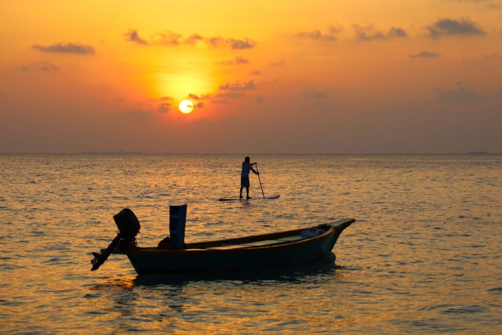 resort eller lokal ö på Maldiverna