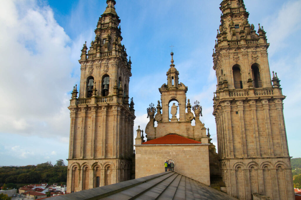 katedralens tak i Santiago de Compostela