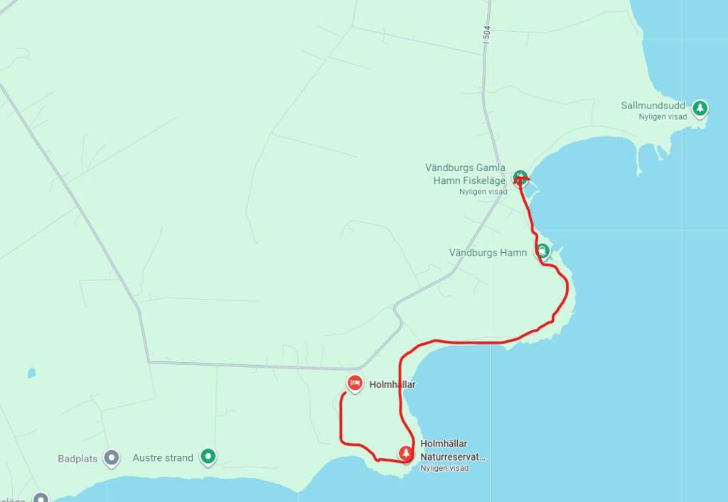 Vandring från Holmhällar till Vändburg